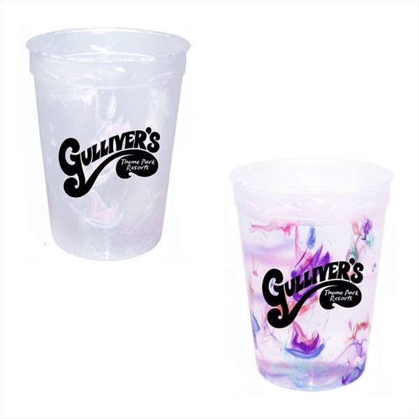 DA71212 12 oz. Rainbow Confetti Mood Cup with Custom Imprint
